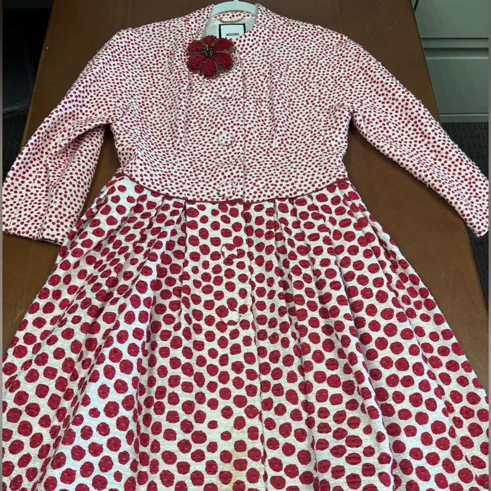 Moschino Elegant Polka Dot Dress